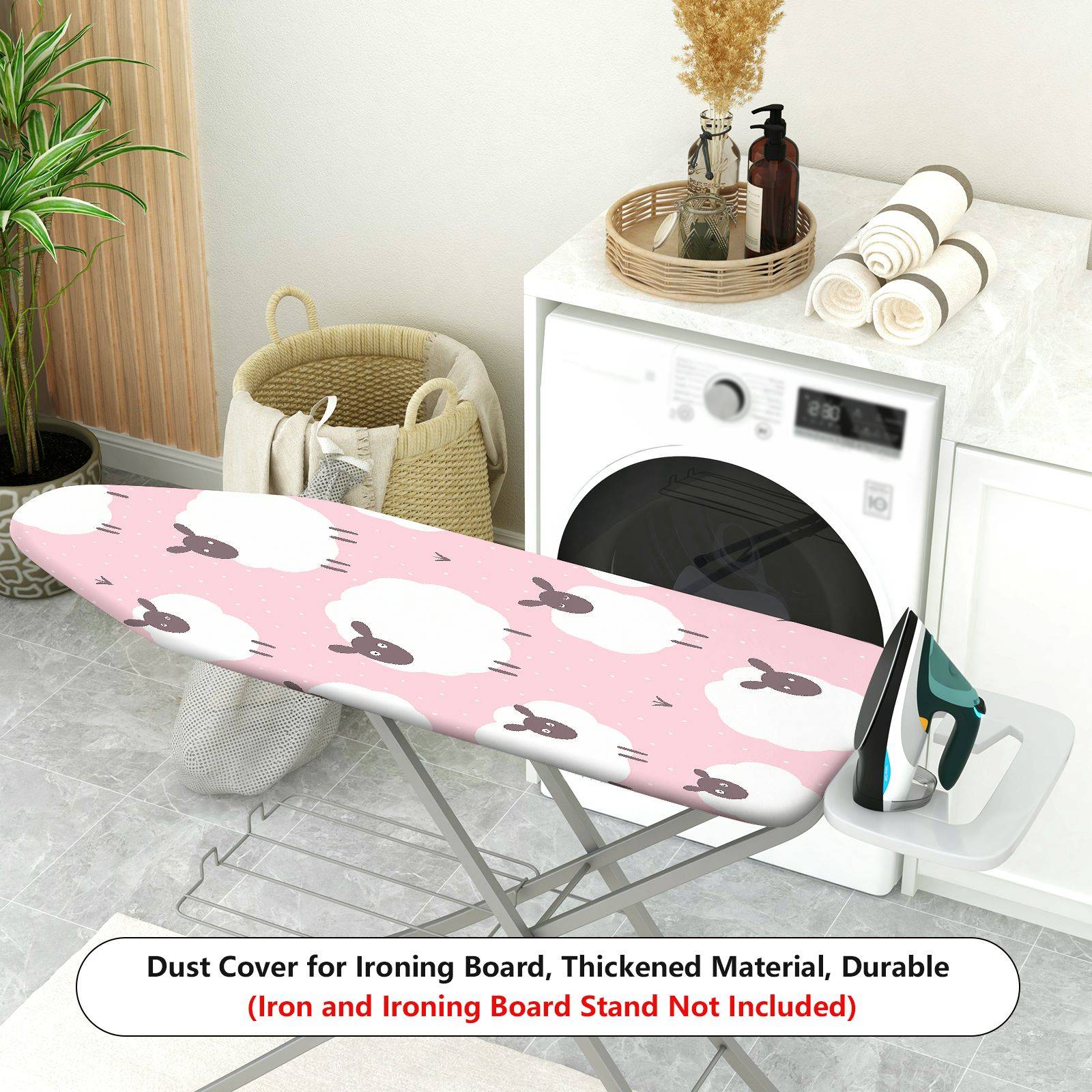 1-Piece Pink Sheep  Fun  Ironing Board Cover, Universal Size, Without Board