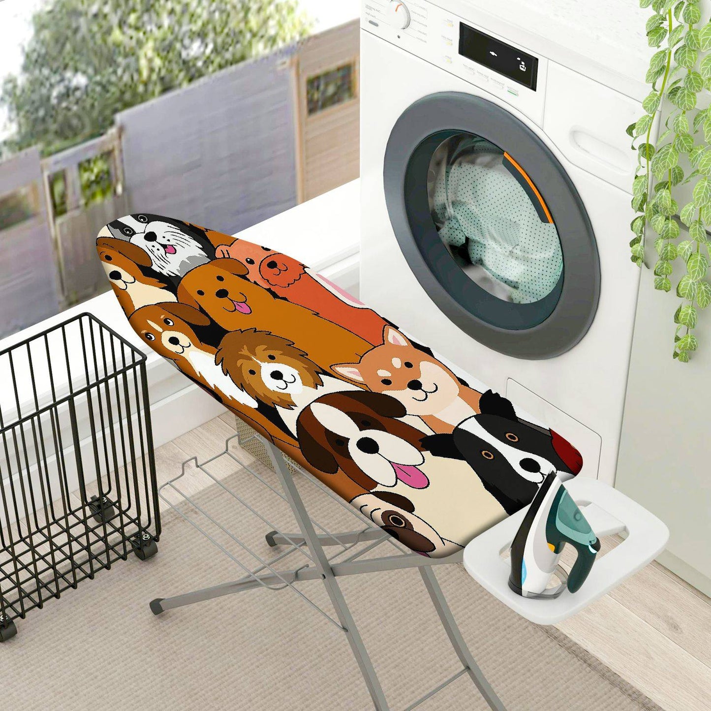 1-Piece Dogs Cute  Ironing Board Cover, Universal Size, Without Board