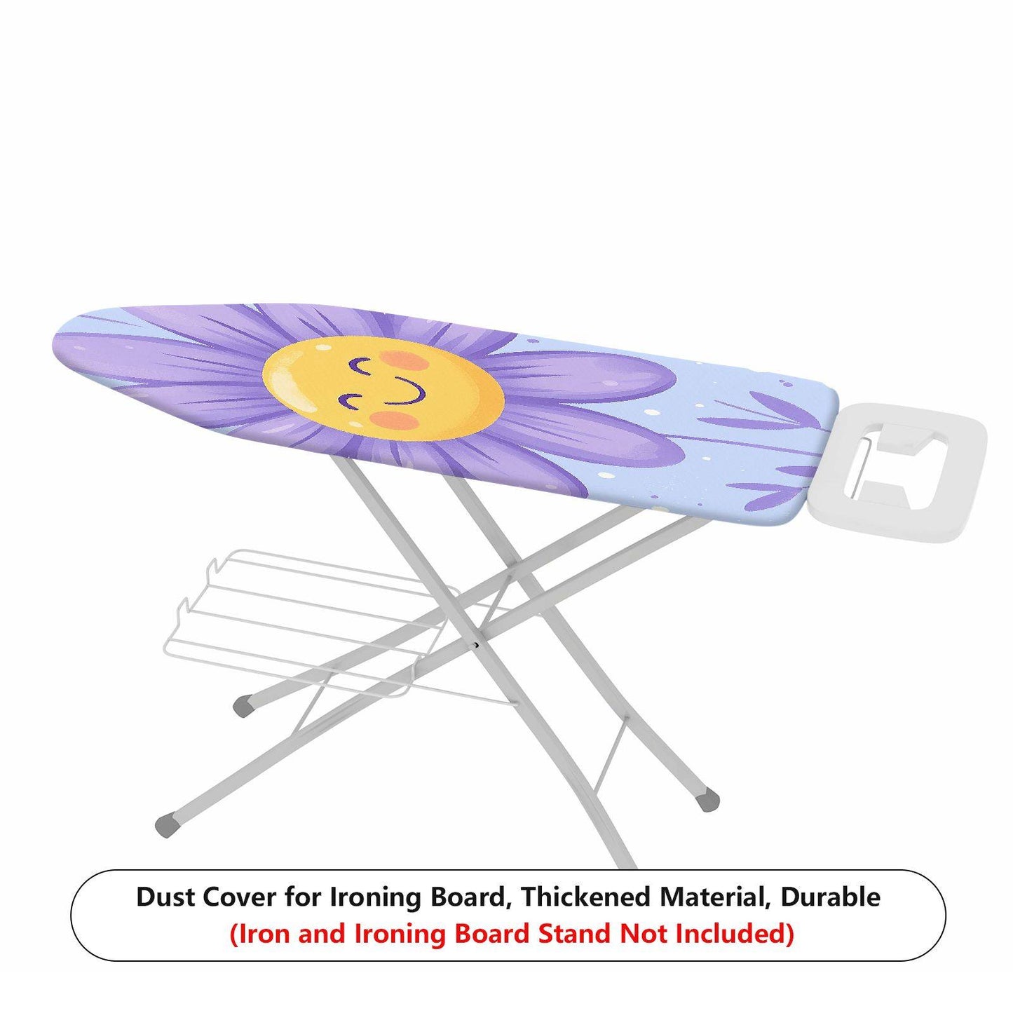 1-Piece Floral Smiley Sunflower Fun  Ironing Board Cover, Universal Size, Without Board