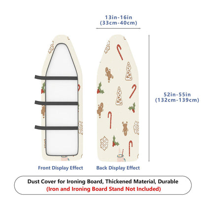1-Piece Christmas Candy Gingerbread  Ironing Board Cover, Universal Size, Without Board