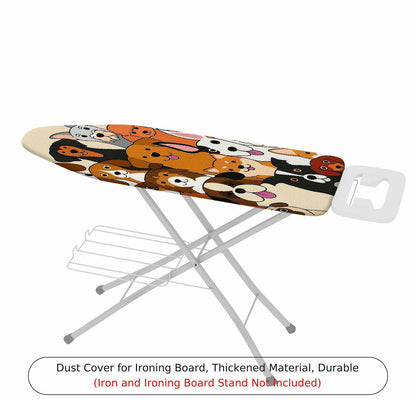 1-Piece Cute Dogs  Fun  Ironing Board Cover, Universal Size, Without Board
