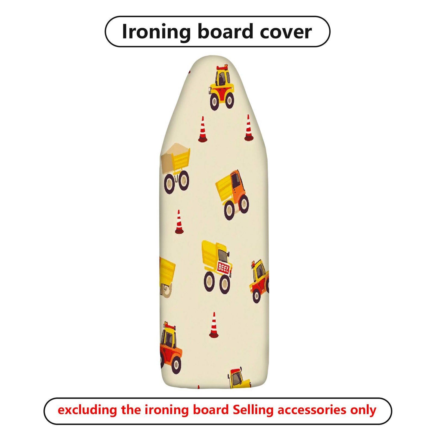 1-Piece Construction Vehicle  Fun  Ironing Board Cover, Universal Size, Without Board