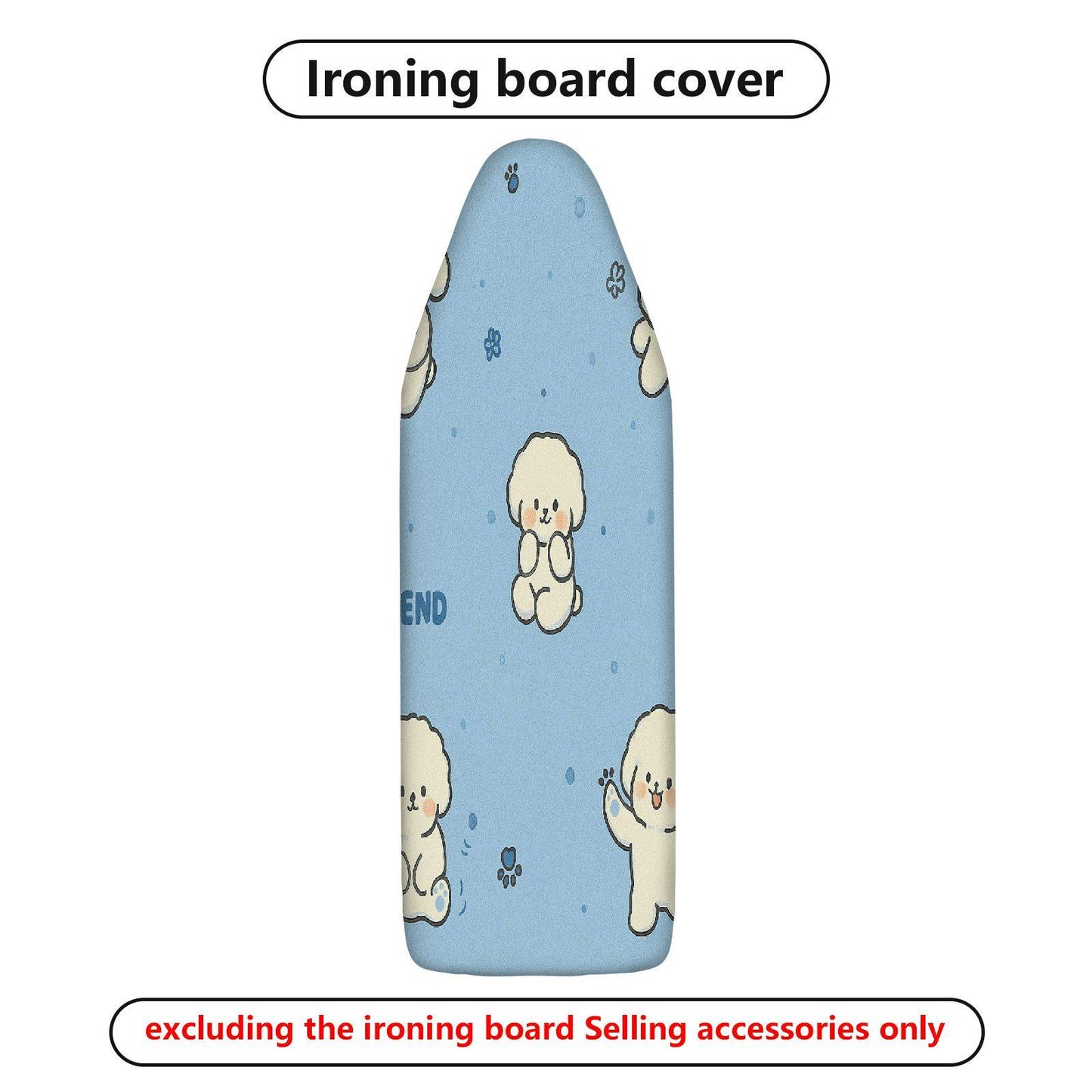 1-Piece Cute  Blue Puppy  Ironing Board Cover, Universal Size, Without Board