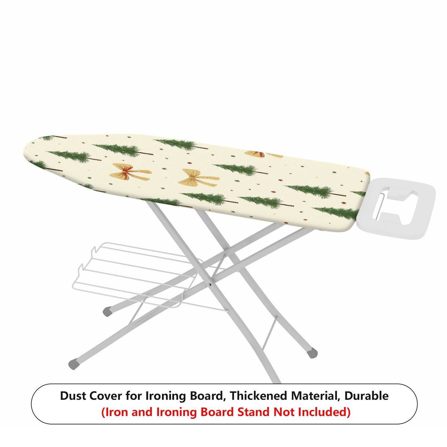 1-Piece Christmas Tree Bow Pattern Holiday  Ironing Board Cover, Universal Size, Without Board