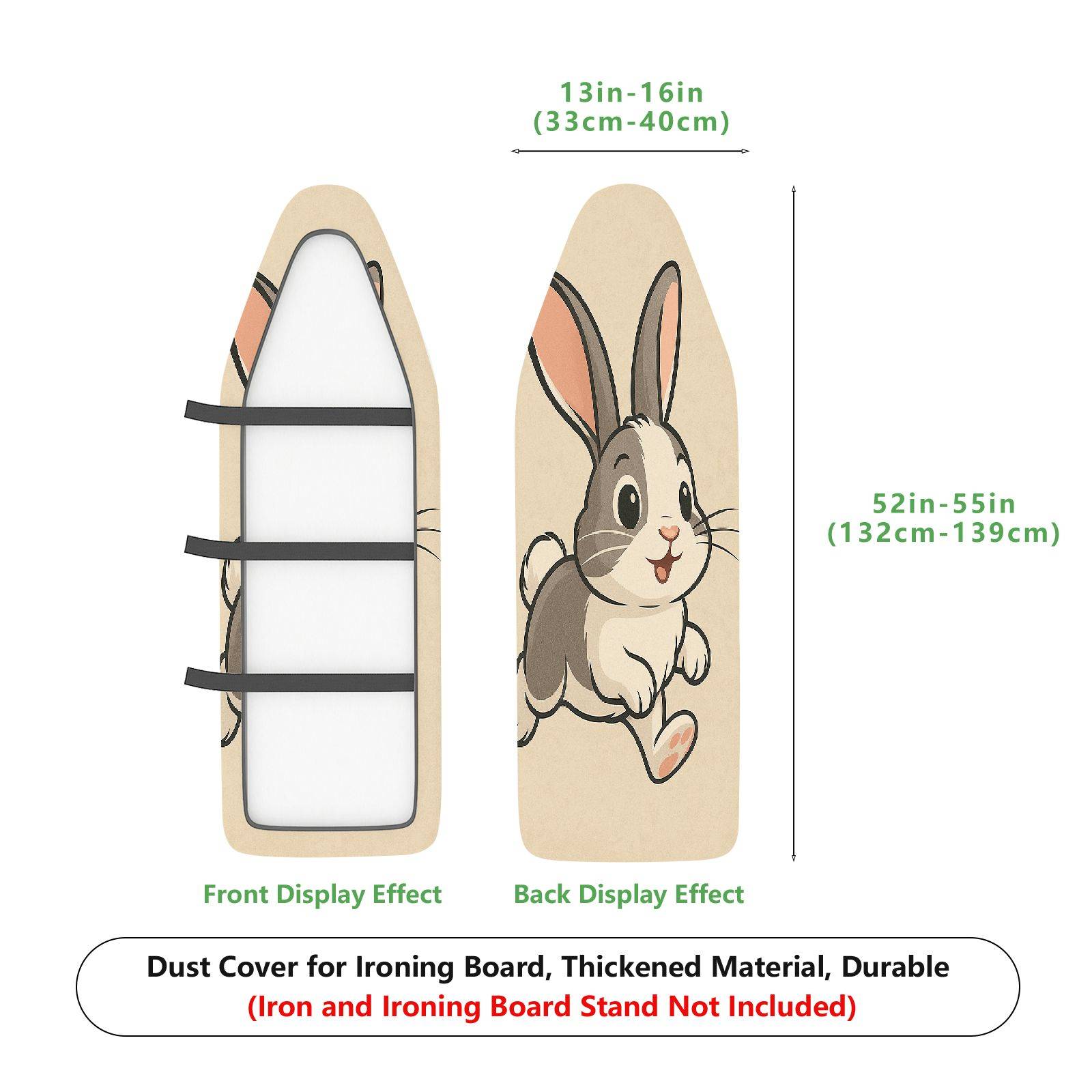 1-Piece Rabbit  Cute  Ironing Board Cover, Universal Size, Without Board