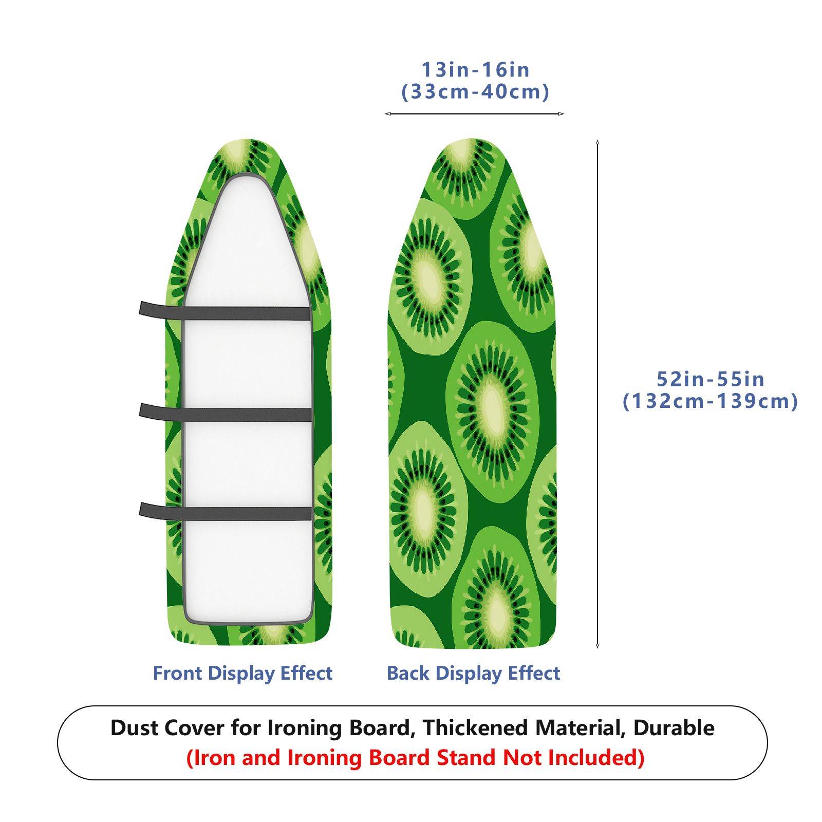 1-Piece Fruit Kiwi Fresh  Ironing Board Cover, Universal Size, Without Board
