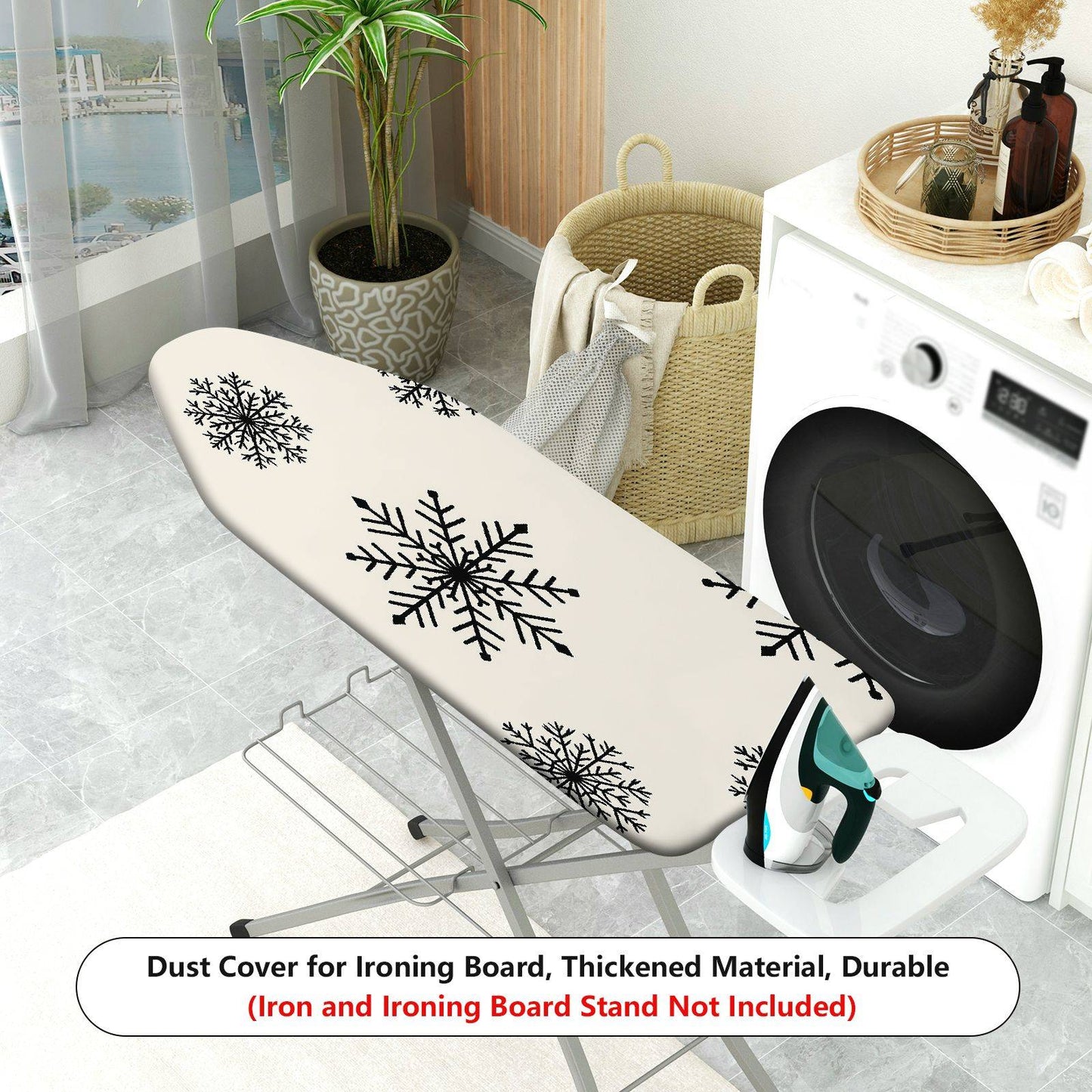 1-Piece Snowflake Pattern Christmas Winter  Ironing Board Cover, Universal Size, Without Board