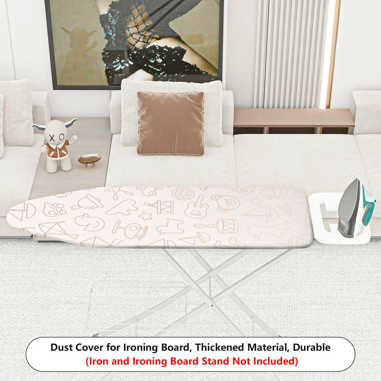 1-Piece Pattern Cute Style Fun Design  Ironing Board Cover, Universal Size, Without Board