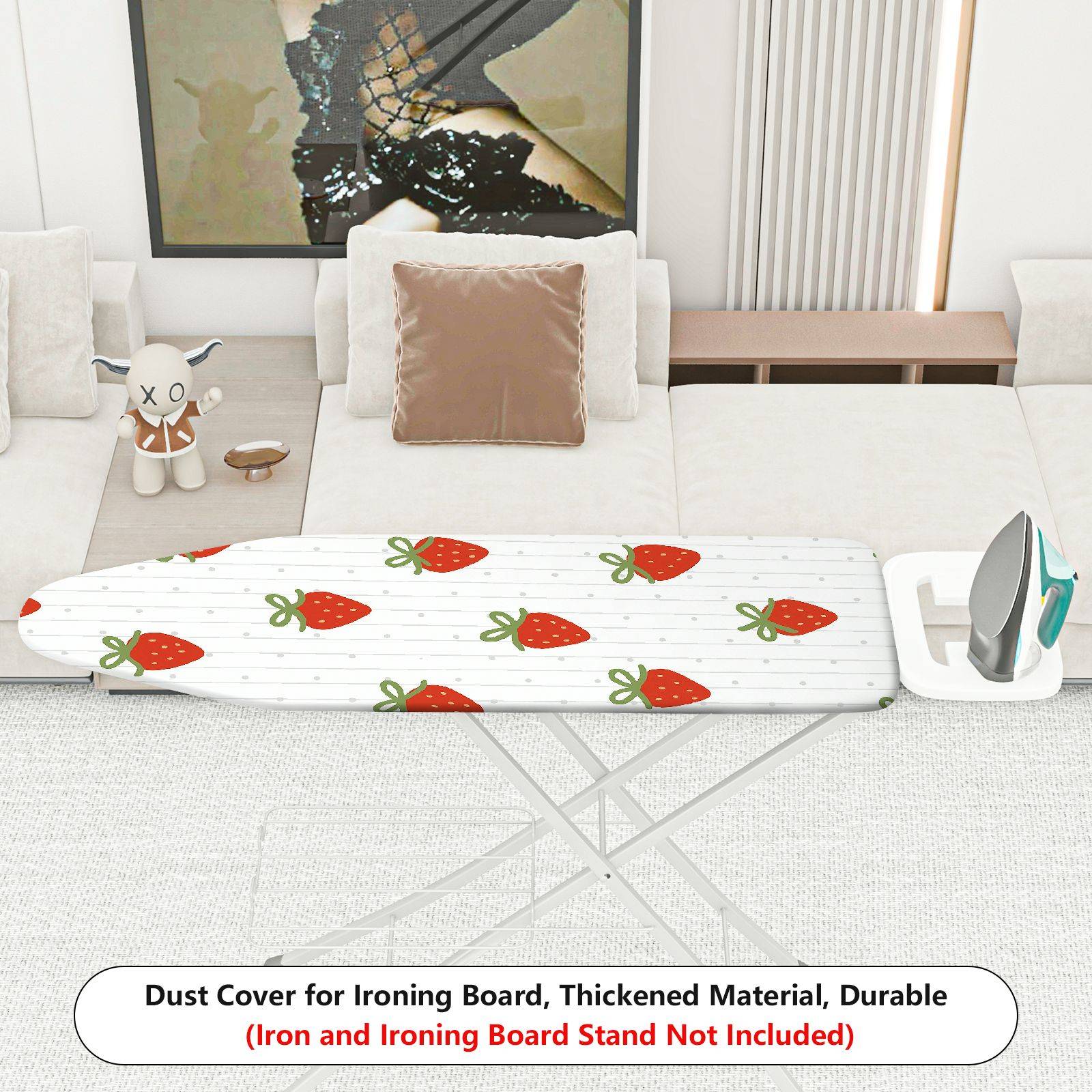 1-Piece Strawberry Pattern Cute Fresh Style  Ironing Board Cover, Universal Size, Without Board