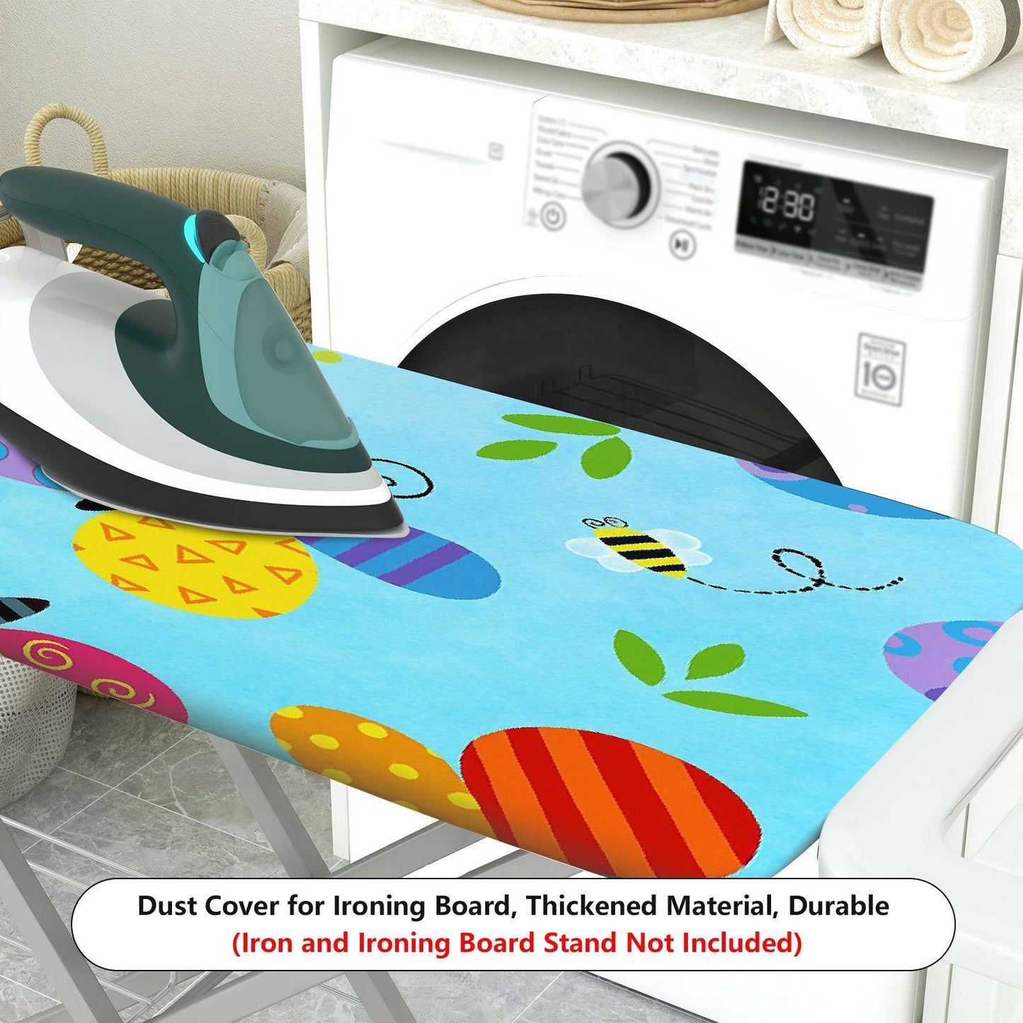 1-Piece Butterfly Colorful Print Fun  Ironing Board Cover, Universal Size, Without Board