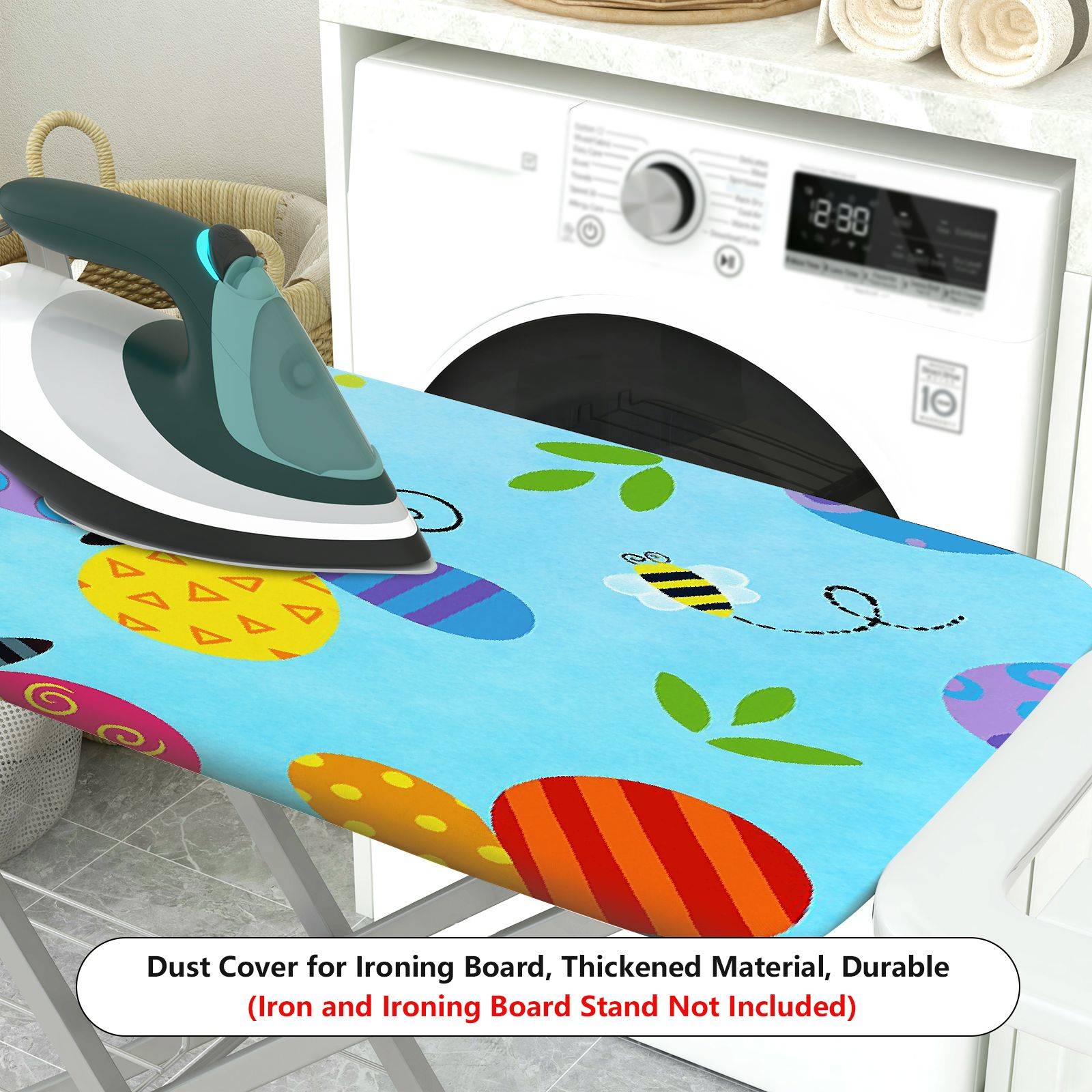 1-Piece Butterfly Colorful Print Fun  Ironing Board Cover, Universal Size, Without Board