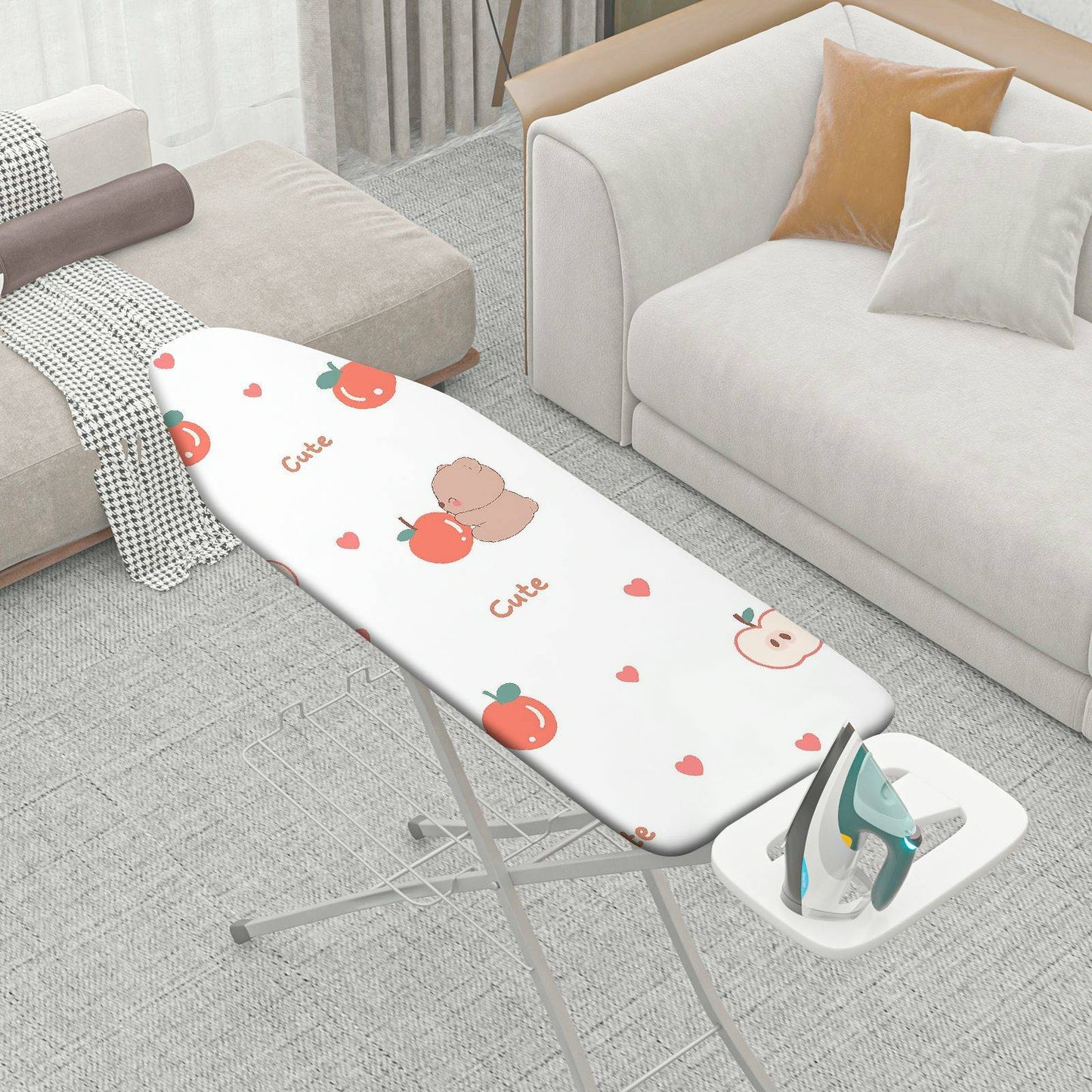 1-Piece Cute  Peach  Ironing Board Cover, Universal Size, Without Board