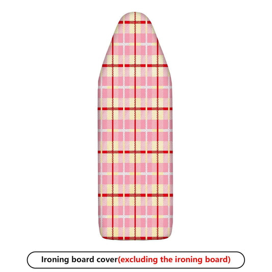 1-Piece Pink Checkered Plaid Pattern  Ironing Board Cover, Universal Size, Without Board