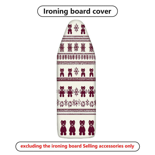 1-Piece Bear Snowflake Christmas  Ironing Board Cover, Universal Size, Without Board