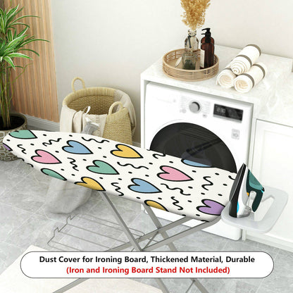 1-Piece Colorful Heart Pattern Decorative Cute  Ironing Board Cover, Universal Size, Without Board