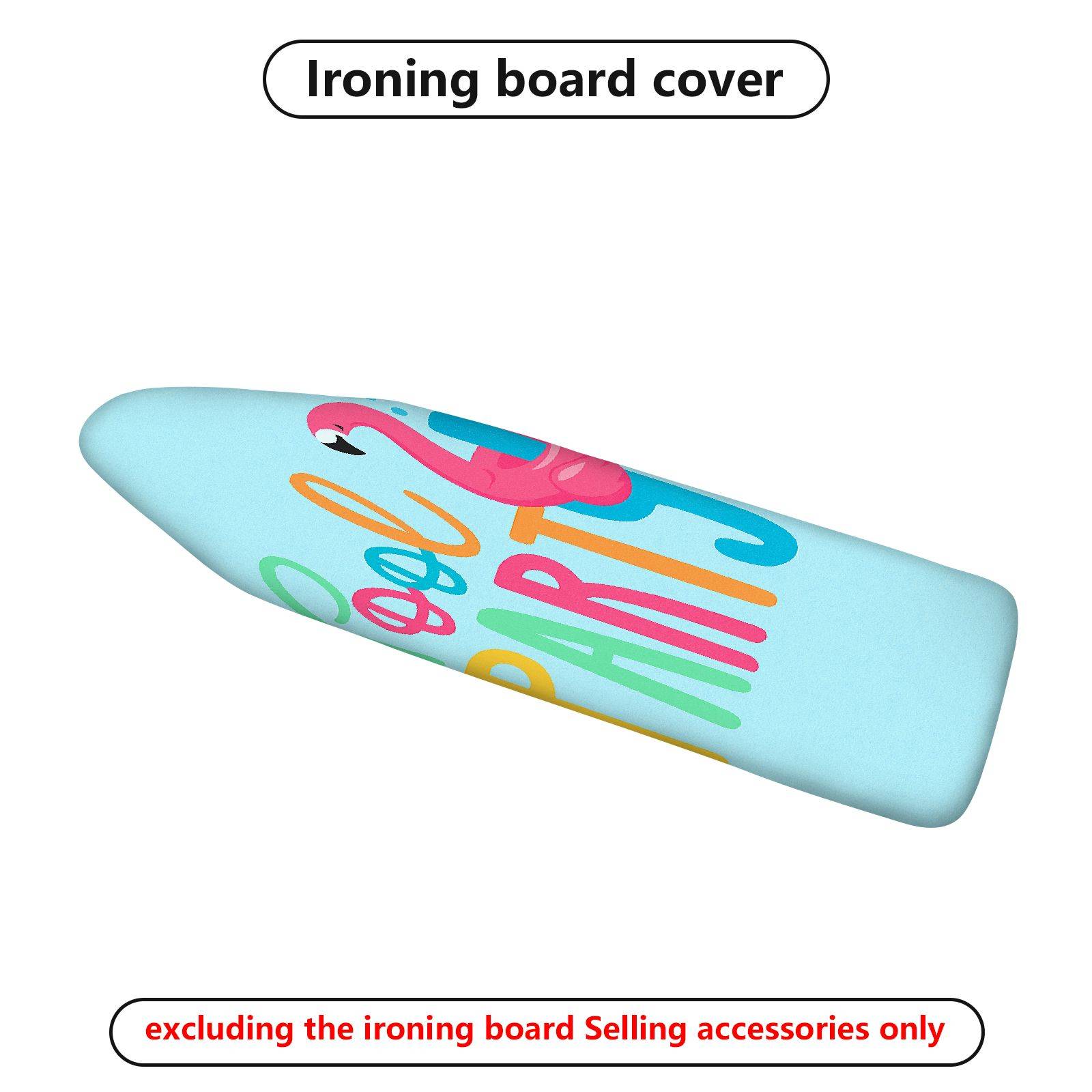 1-Piece Flamingo Colorful Fun  Ironing Board Cover, Universal Size, Without Board