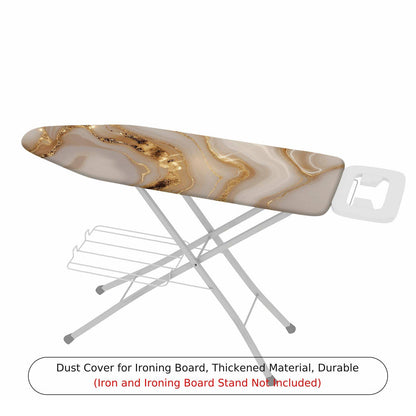 1-Piece Marble Pattern Golden Beige Wave  Ironing Board Cover, Universal Size, Without Board