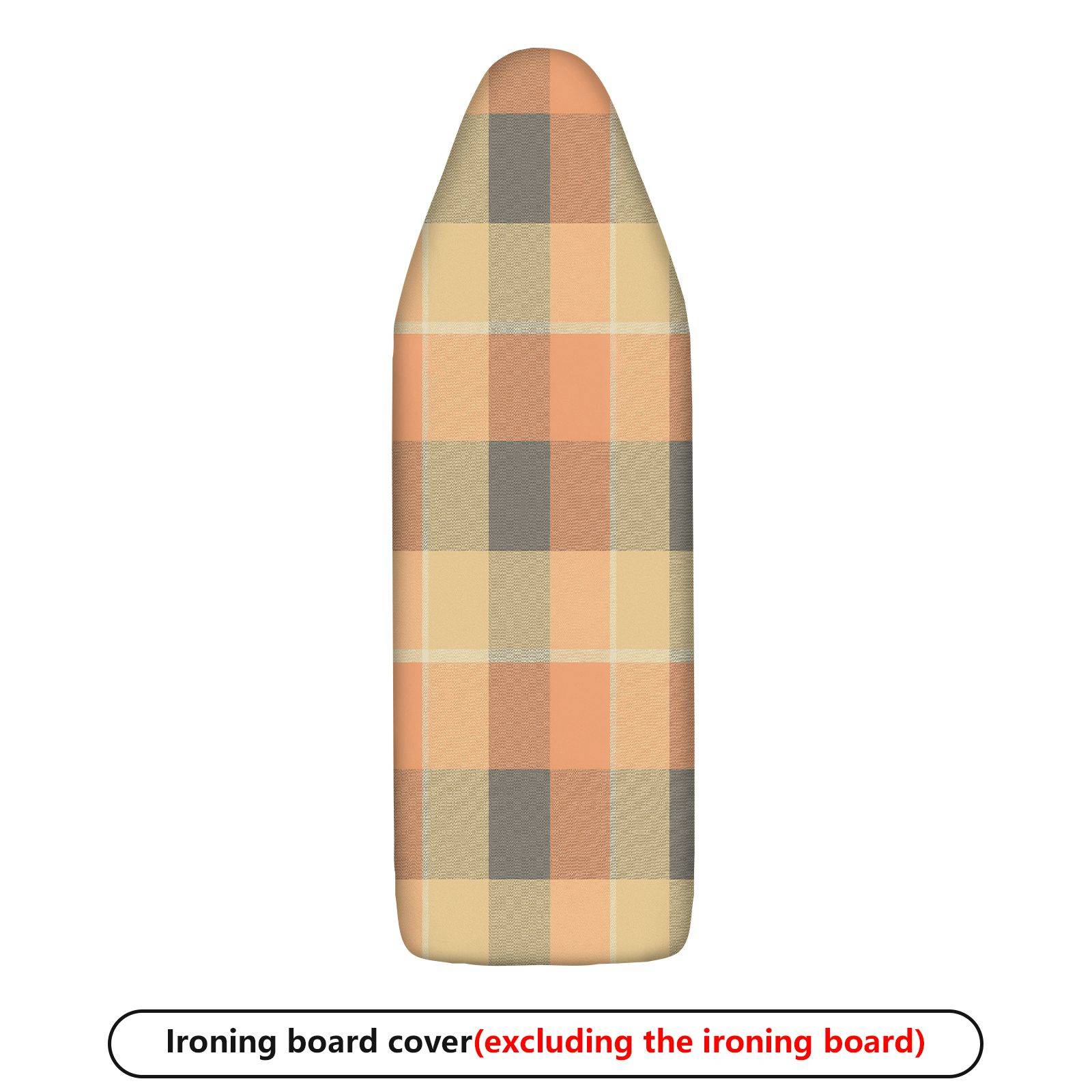1-Piece Plaid Checkered Orange  Ironing Board Cover, Universal Size, Without Board