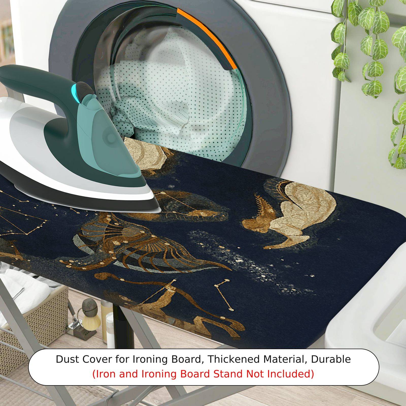 1-Piece Zodiac Constellation Galaxy  Ironing Board Cover, Universal Size, Without Board