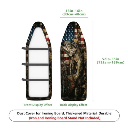 1-Piece American Fish Flag  Ironing Board Cover, Universal Size, Without Board