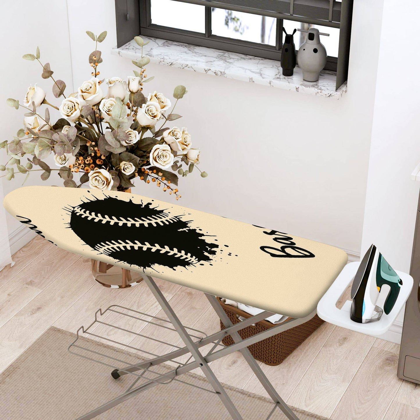 1-Piece Baseball Sports Fun  Ironing Board Cover, Universal Size, Without Board