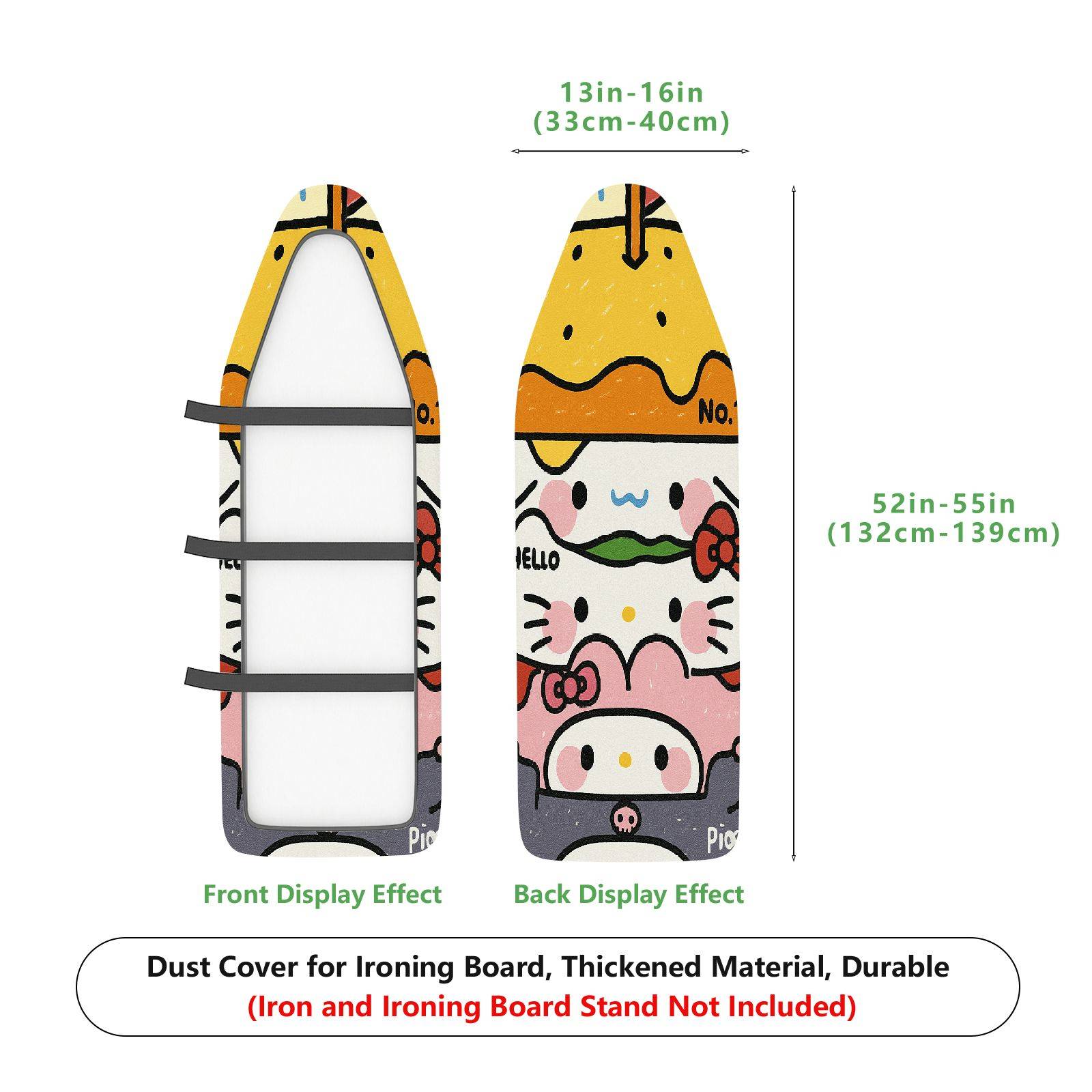 1-Piece Animal Fruit  Ironing Board Cover, Universal Size, Without Board