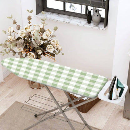 1-Piece Checkered Pattern Green Plaid  Ironing Board Cover, Universal Size, Without Board