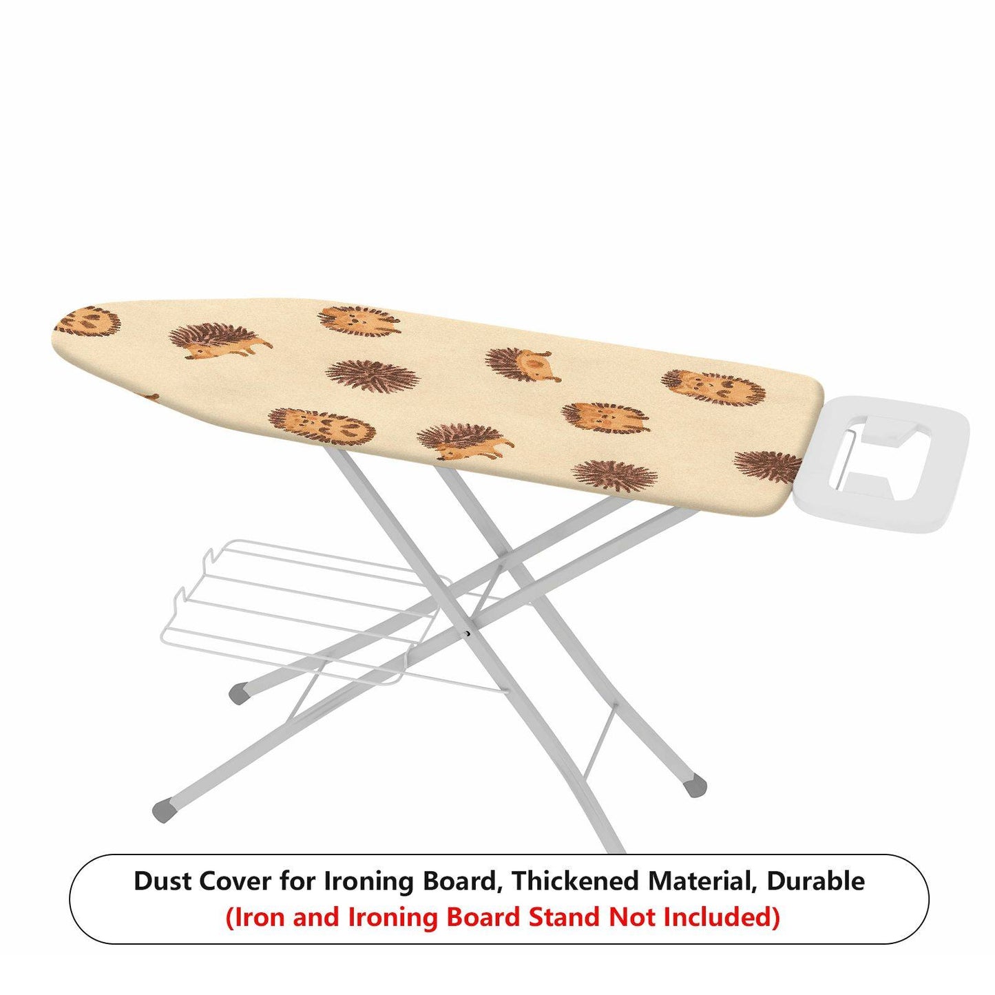 1-Piece Hedgehog Animal Print Beige  Ironing Board Cover, Universal Size, Without Board