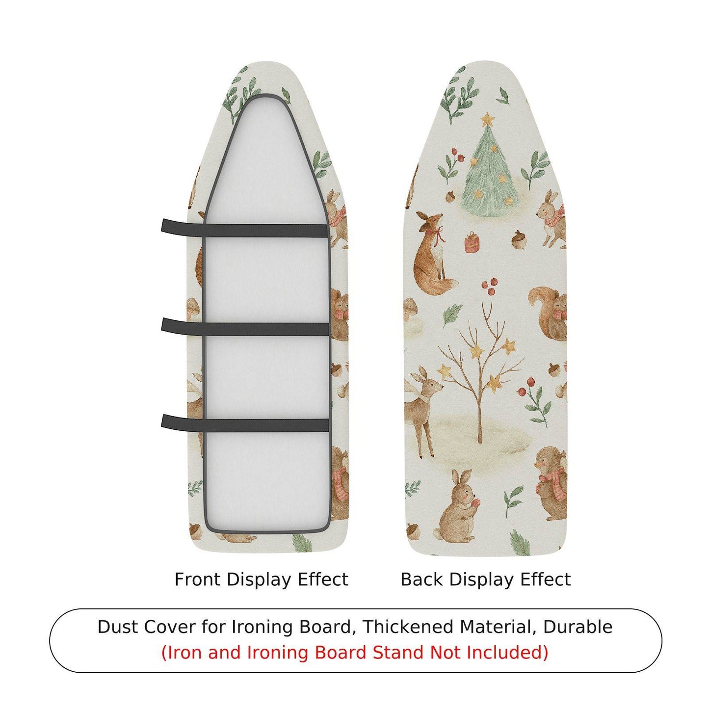 1-Piece Christmas Animals Forest  Ironing Board Cover, Universal Size, Without Board