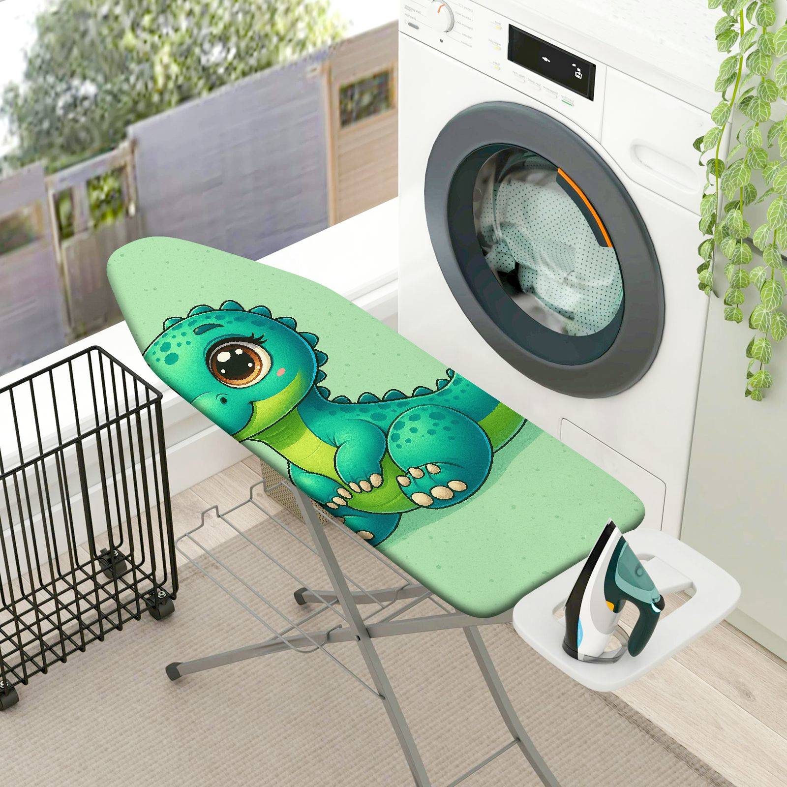 1-Piece Dinosaur  Cute  Ironing Board Cover, Universal Size, Without Board
