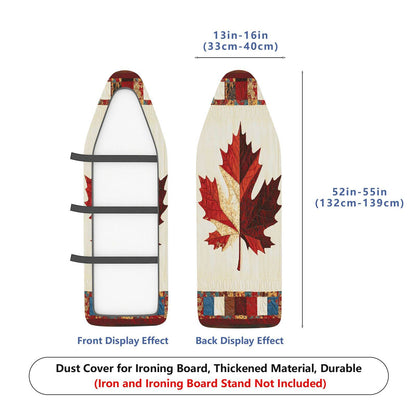 1-Piece Maple Leaf Plaid Autumn  Ironing Board Cover, Universal Size, Without Board