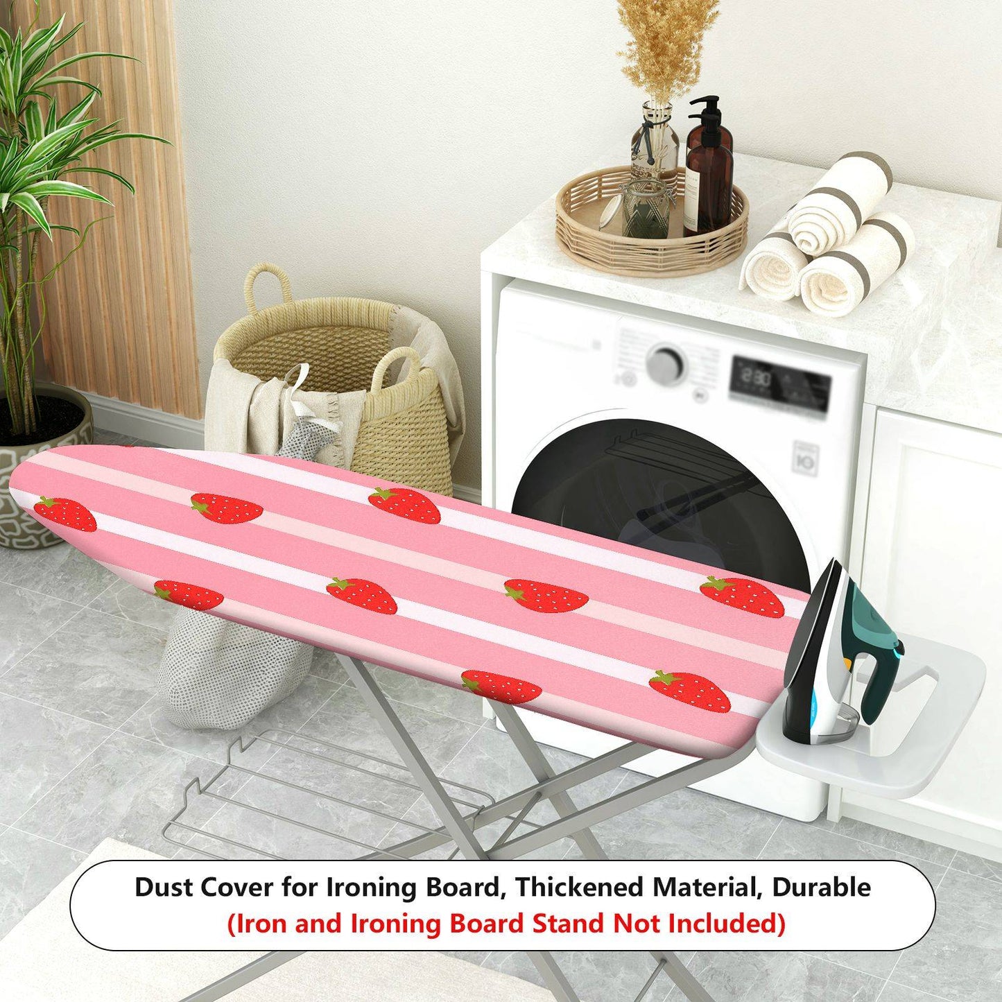 1-Piece Strawberry Fruits Pink  Ironing Board Cover, Universal Size, Without Board