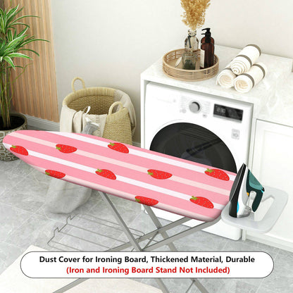 1-Piece Strawberry Fruits Pink  Ironing Board Cover, Universal Size, Without Board