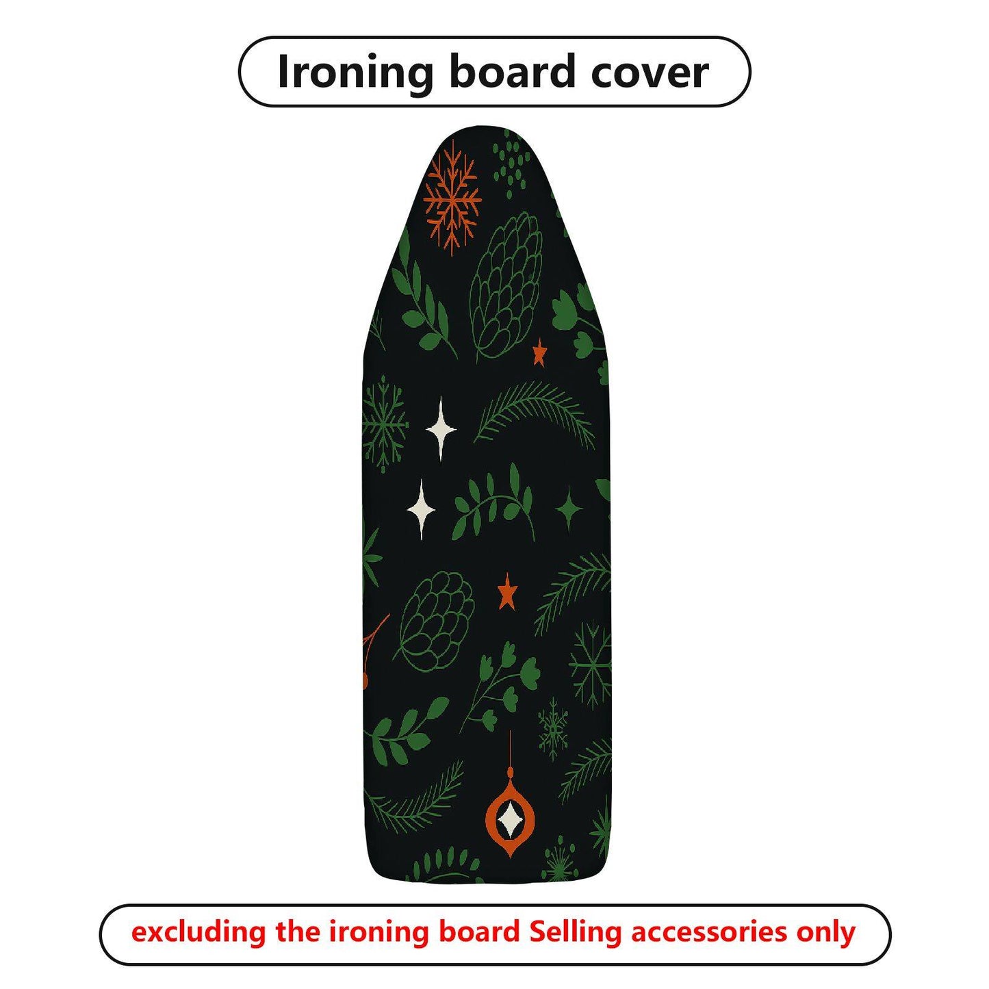 1-Piece Christmas Leaf Star  Ironing Board Cover, Universal Size, Without Board