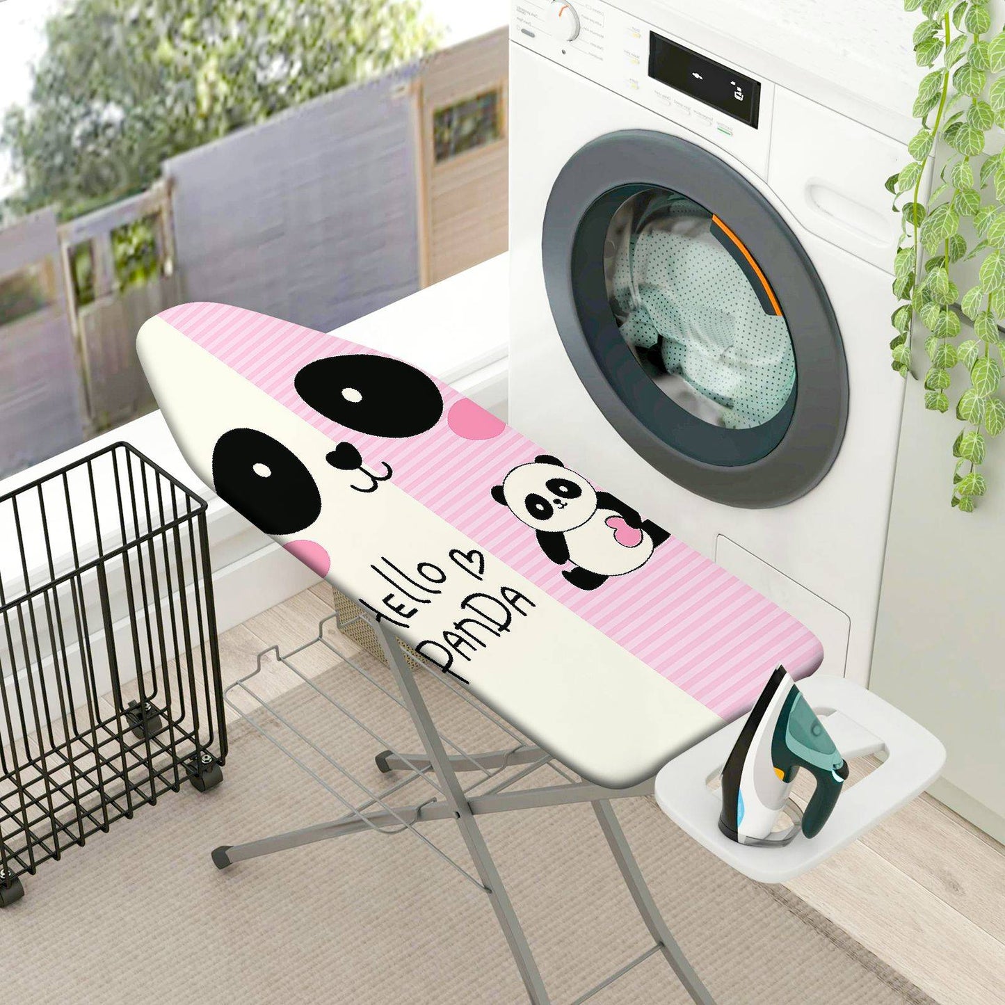 1-Piece Panda Pink Cute  Ironing Board Cover, Universal Size, Without Board