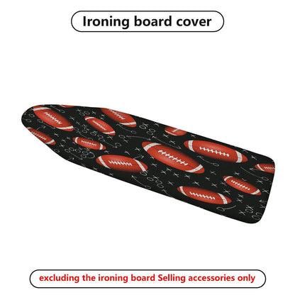 1-Piece Football Sports Black  Ironing Board Cover, Universal Size, Without Board