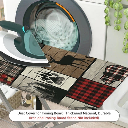 1-Piece Plaid Deer Pattern Patchwork  Ironing Board Cover, Universal Size, Without Board