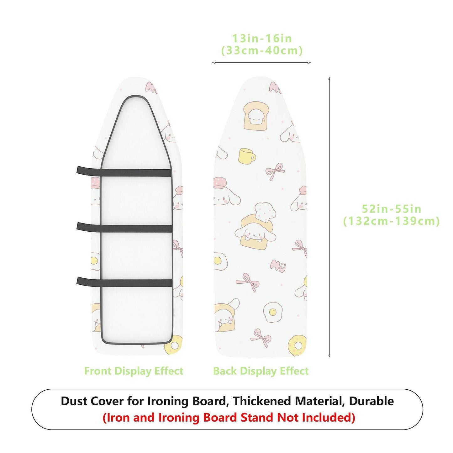 1-Piece Cute  Bread Dog Pink  Ironing Board Cover, Universal Size, Without Board
