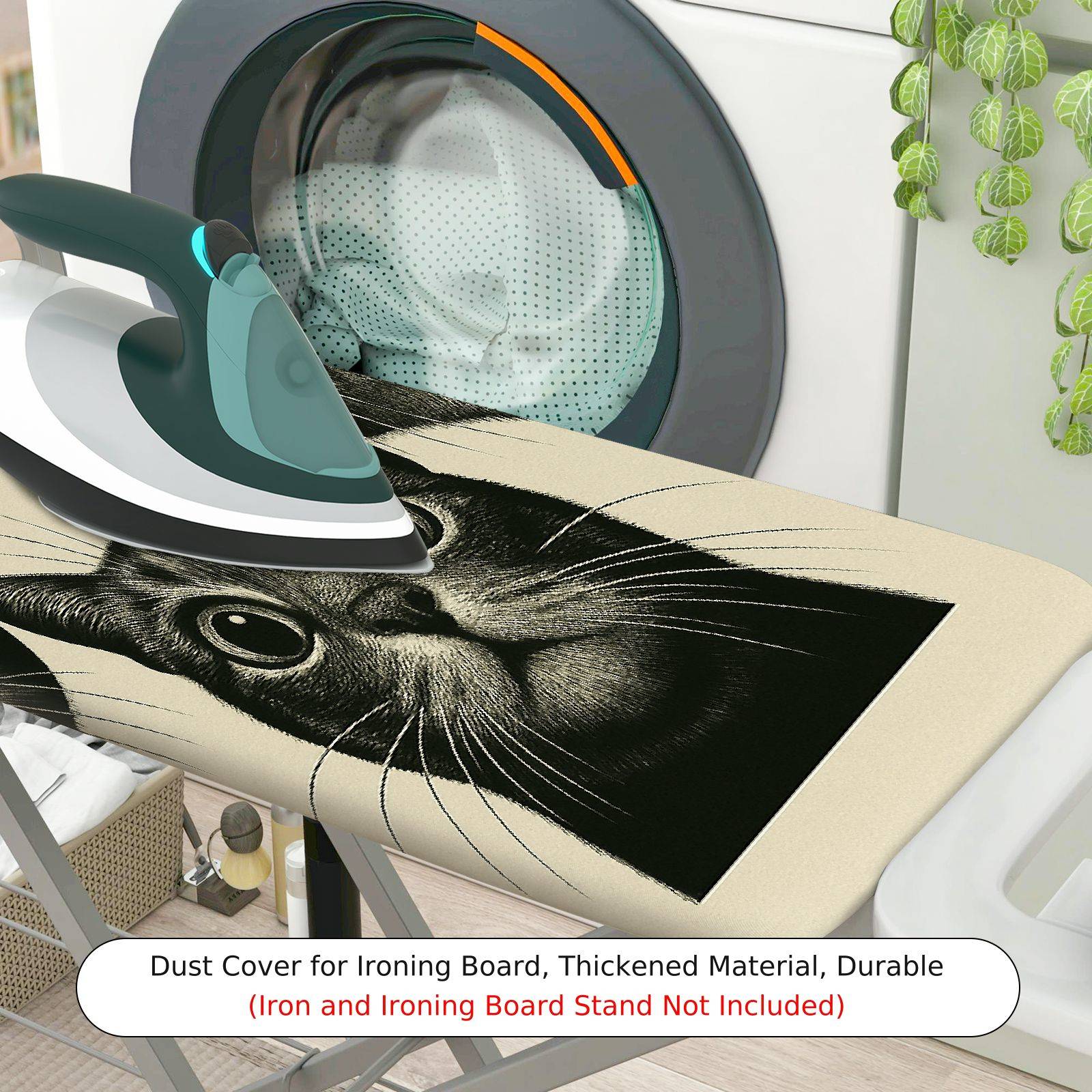 1-Piece Funny Cats Humor  Ironing Board Cover, Universal Size, Without Board
