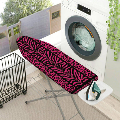1-Piece Zebra Leopard Pink  Ironing Board Cover, Universal Size, Without Board
