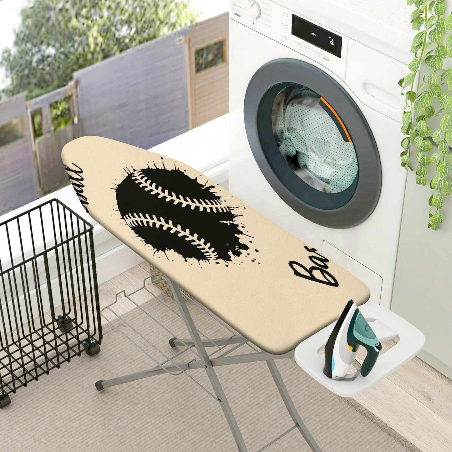 1-Piece Baseball Sports Fun  Ironing Board Cover, Universal Size, Without Board