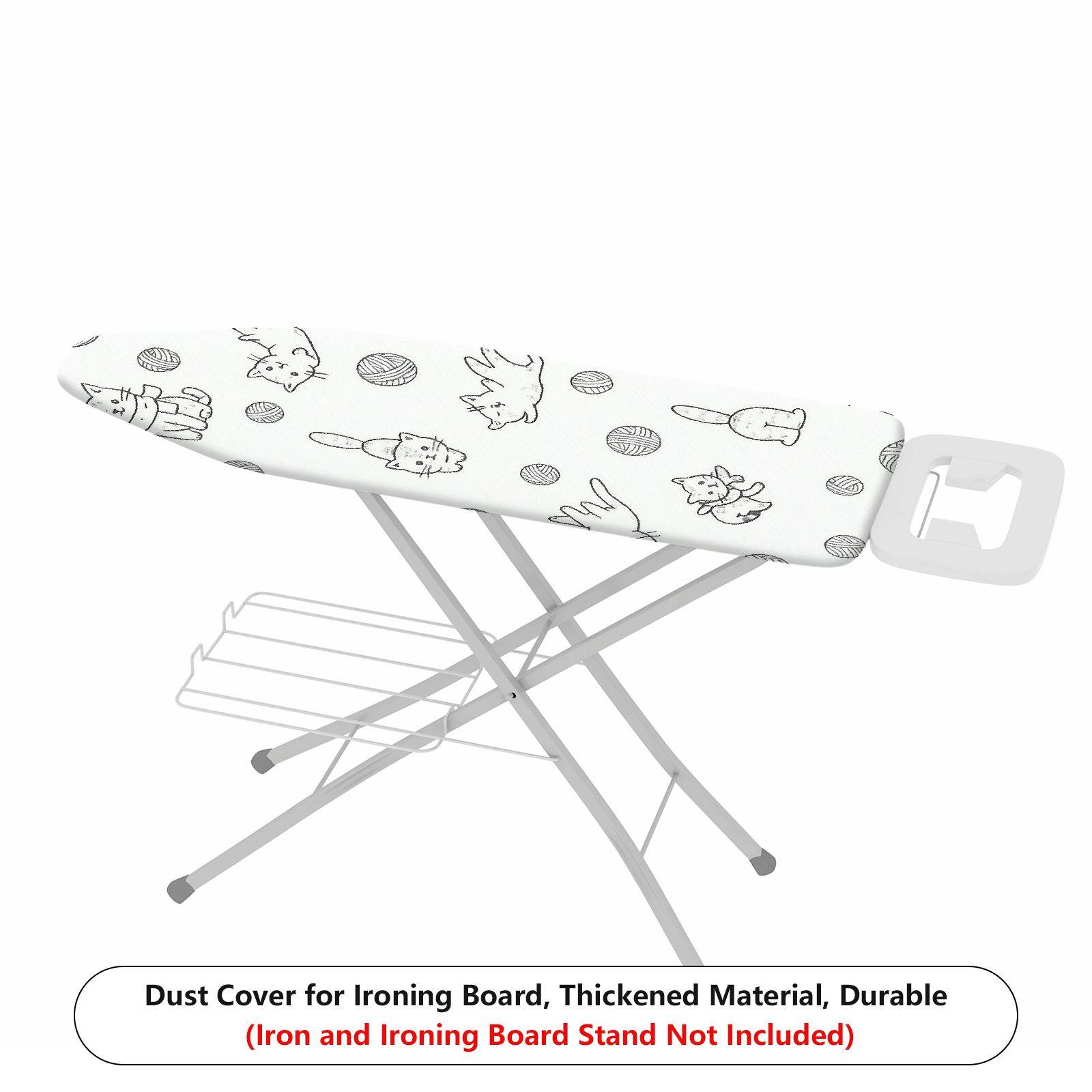1-Piece Cat Yarn Fun  Ironing Board Cover, Universal Size, Without Board