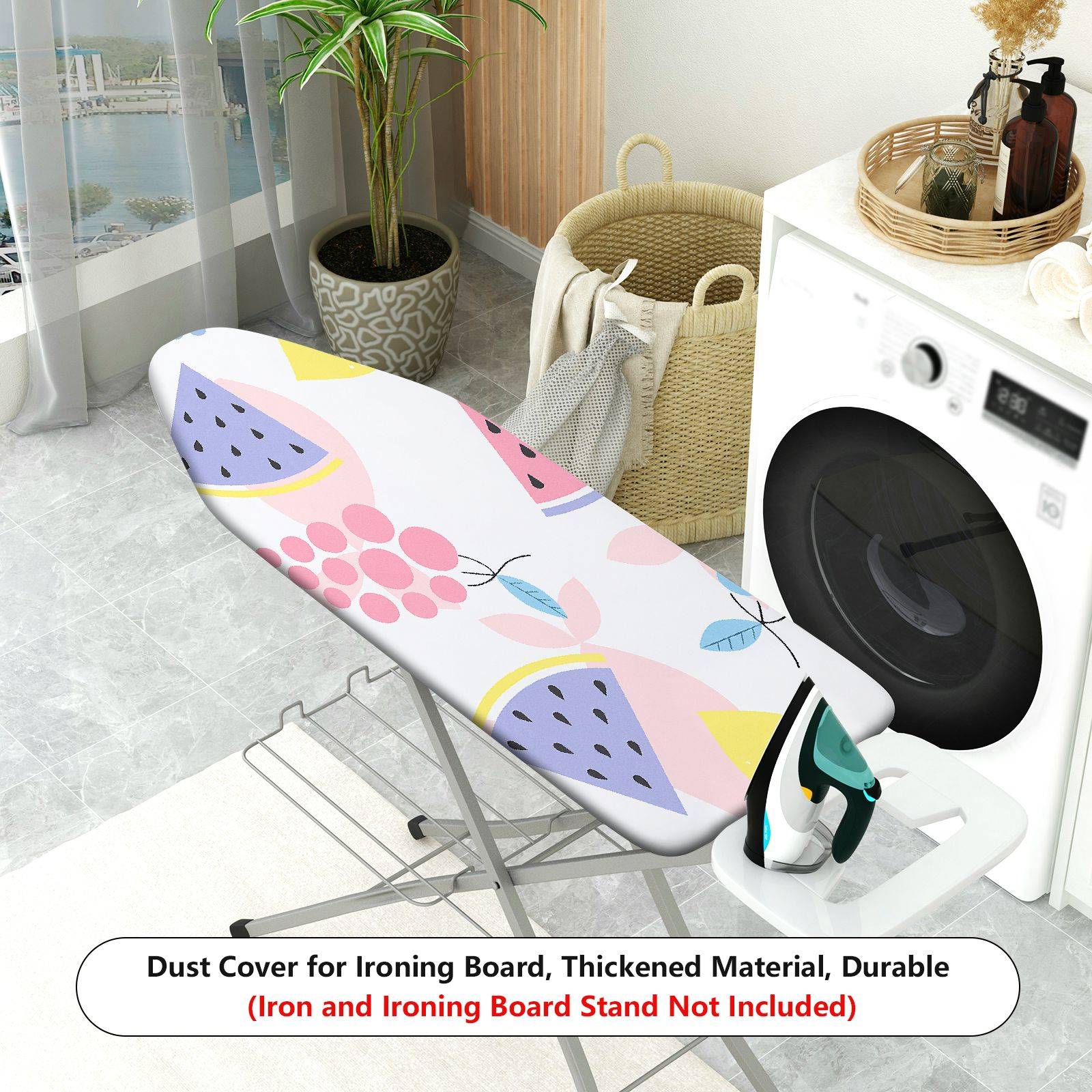 1-Piece Fruit Pattern Watermelon Grapes Cute  Ironing Board Cover, Universal Size, Without Board