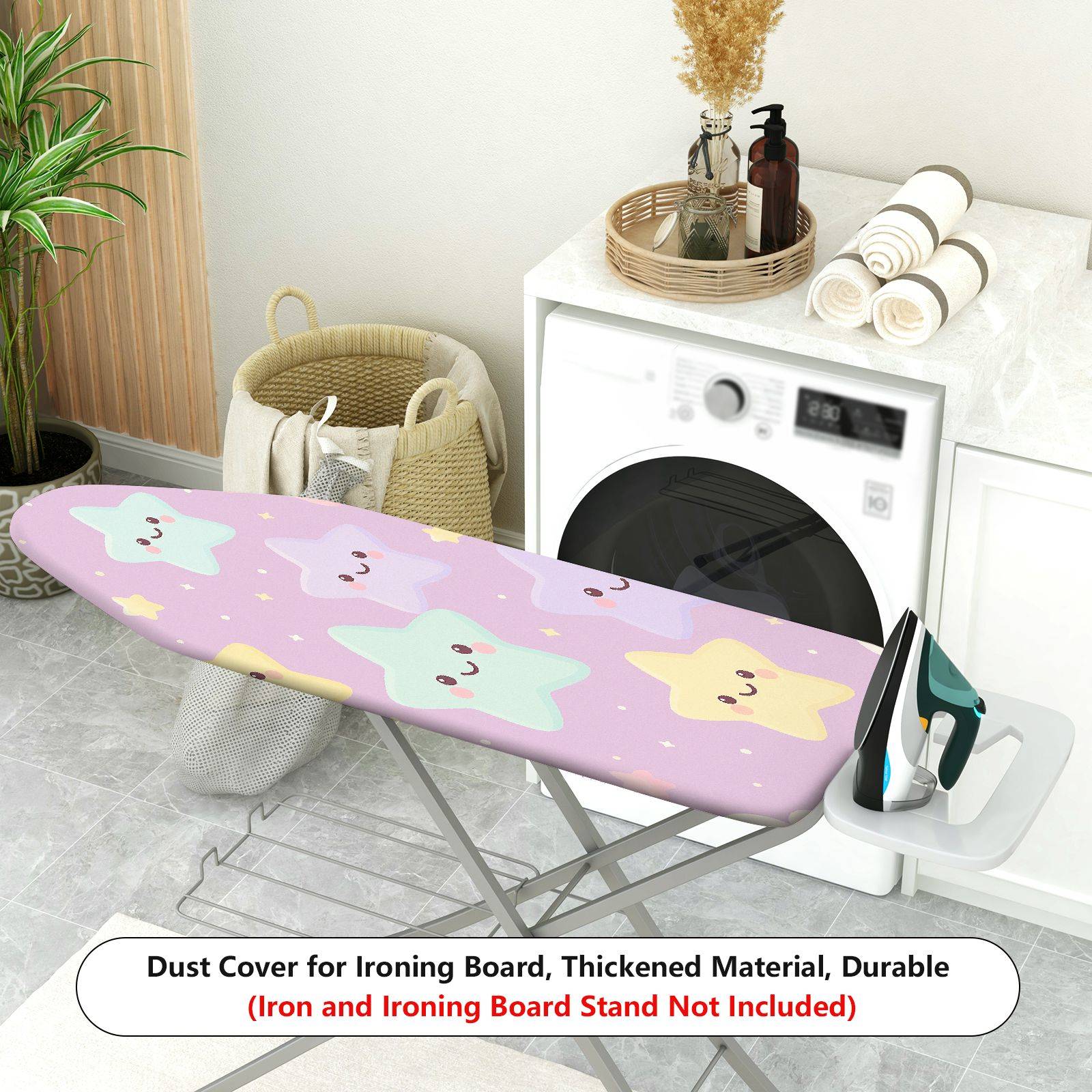 1-Piece Cute Star Pastel  Ironing Board Cover, Universal Size, Without Board