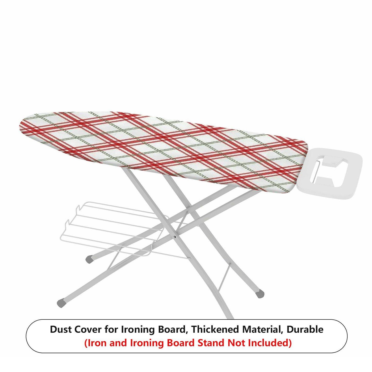1-Piece Red Plaid Checkered Pattern Christmas  Ironing Board Cover, Universal Size, Without Board
