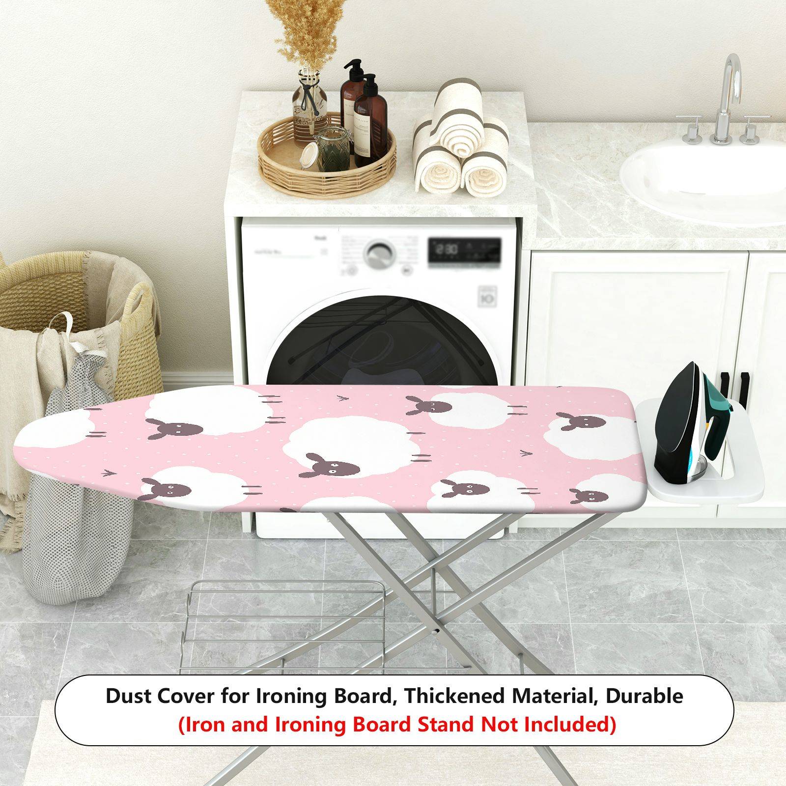 1-Piece Pink Sheep  Fun  Ironing Board Cover, Universal Size, Without Board