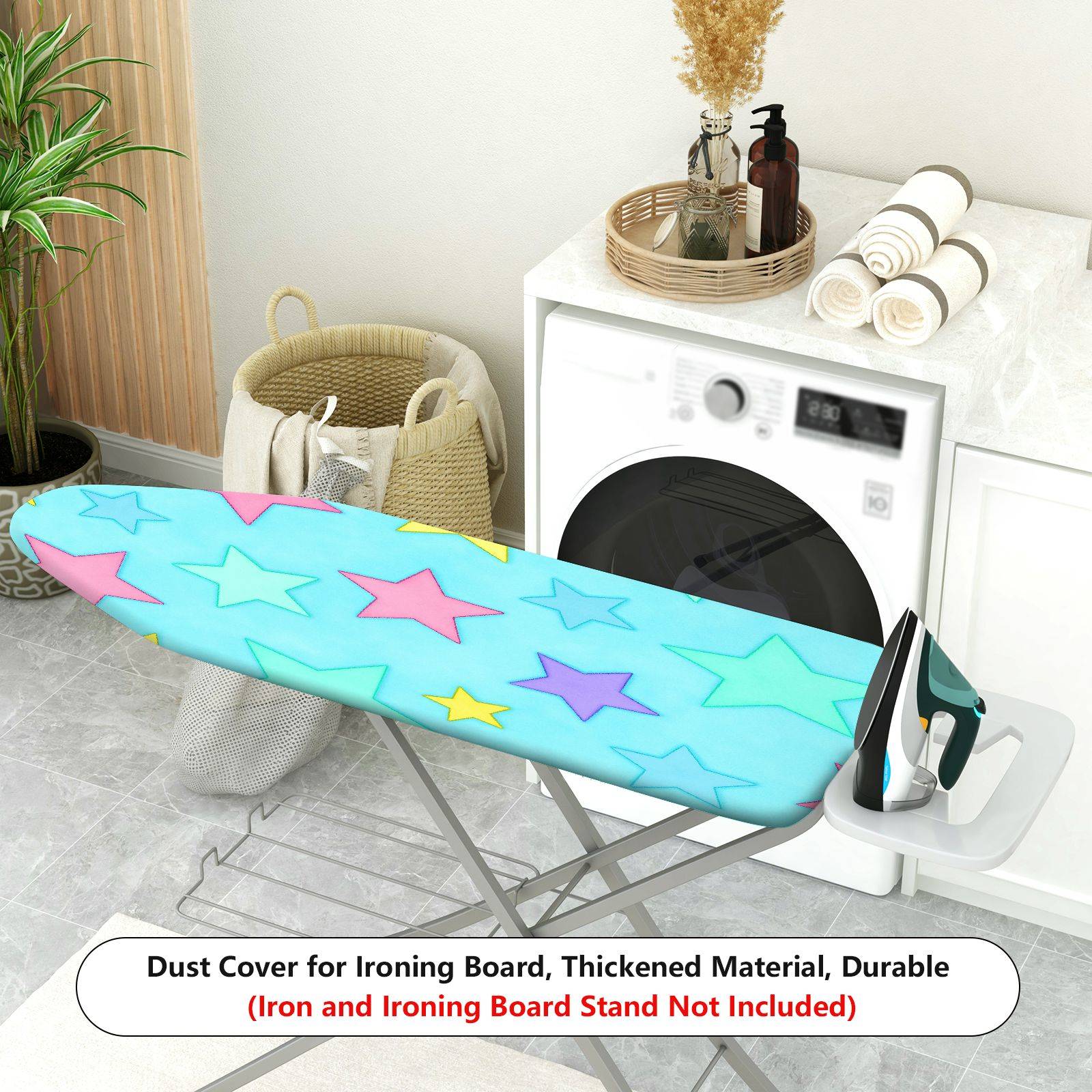 1-Piece Star Pattern Colorful Fun  Ironing Board Cover, Universal Size, Without Board