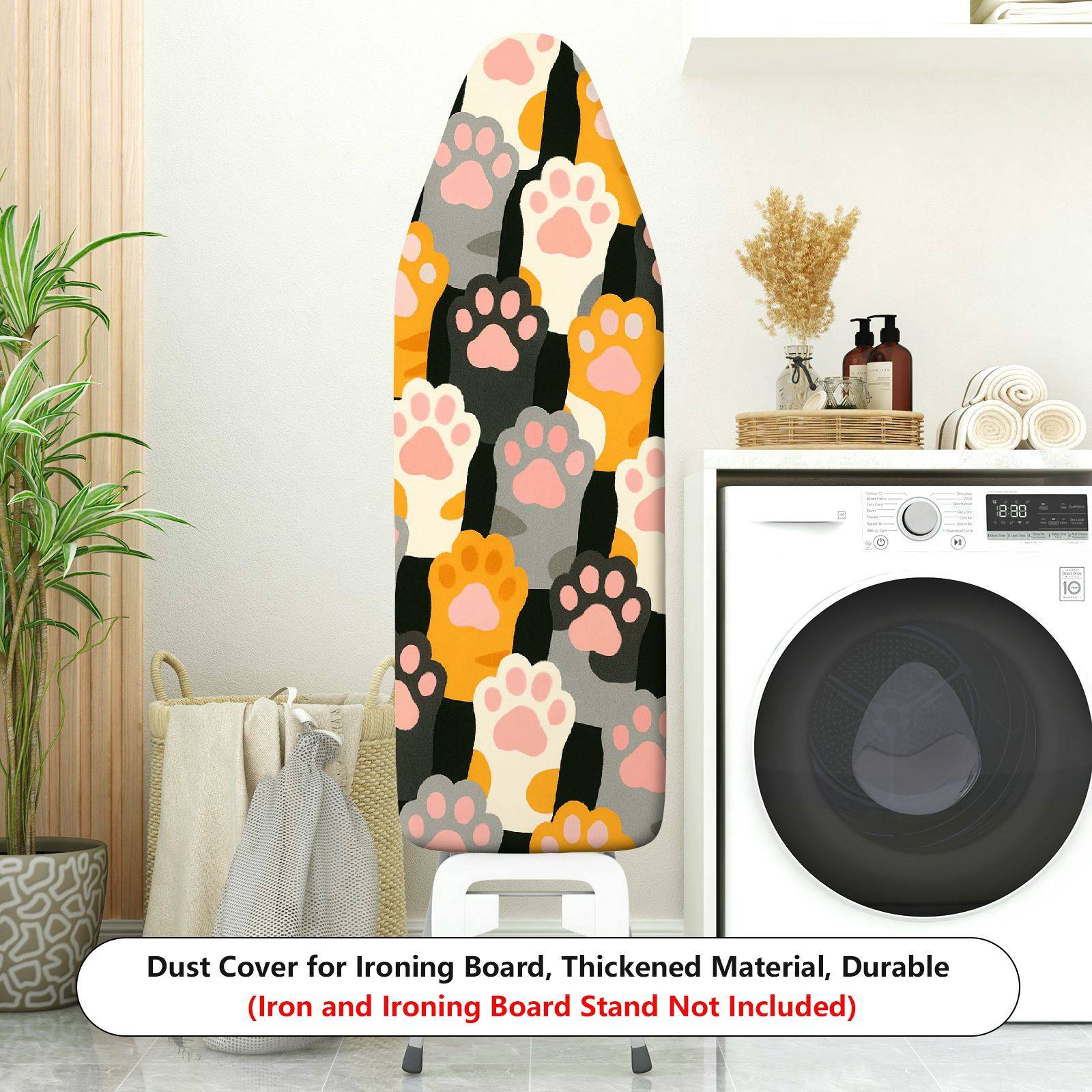 1-Piece Cute  Animal Paw Design Printed  Ironing Board Cover, Universal Size, Without Board