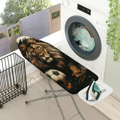 1-Piece Lion Soccer Art  Ironing Board Cover, Universal Size, Without Board