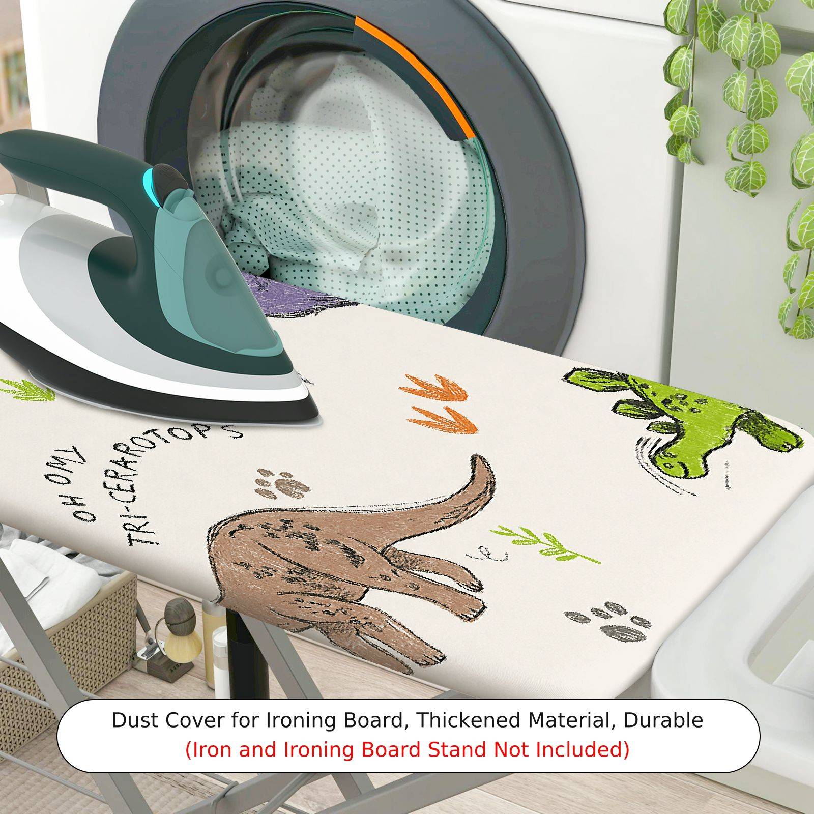 1-Piece Dinosaur  Fun  Ironing Board Cover, Universal Size, Without Board